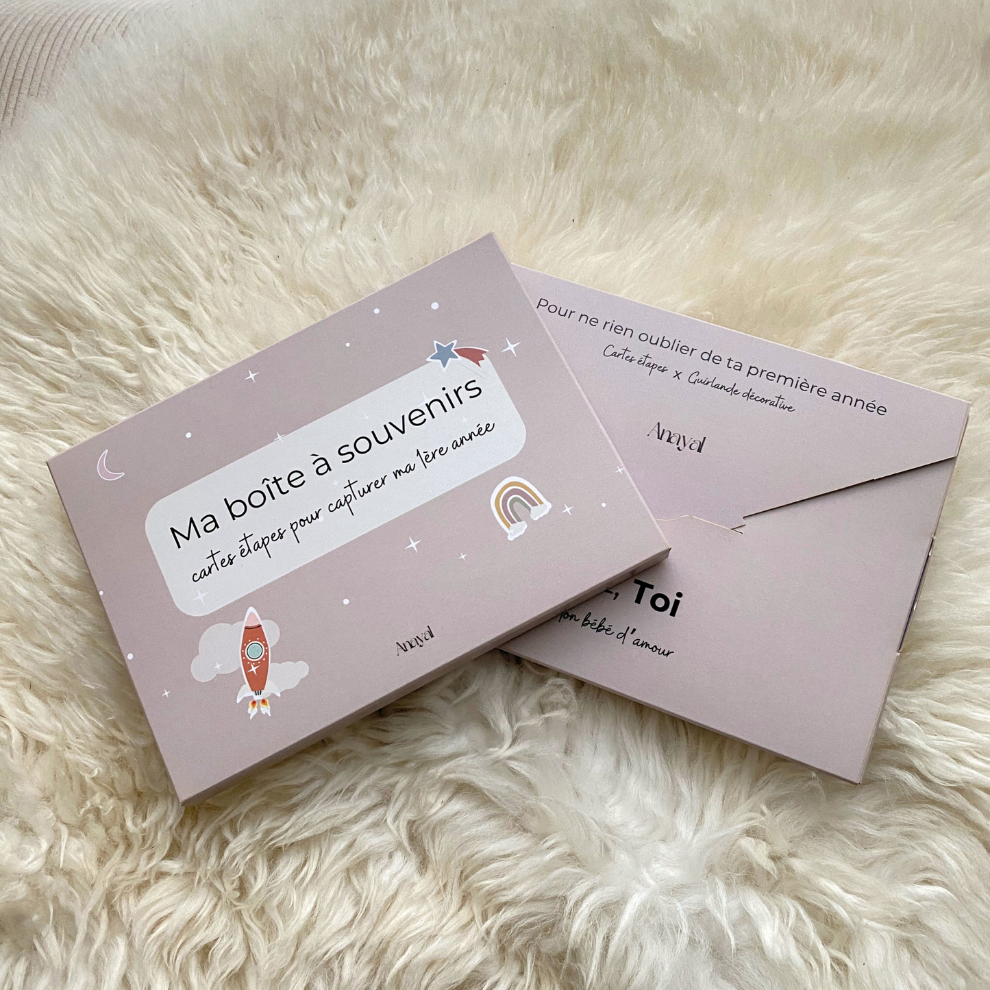 Cartes étapes bébé réutilisables en guirlande décorative